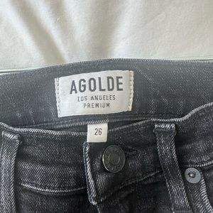Agolde black skinny jeans
